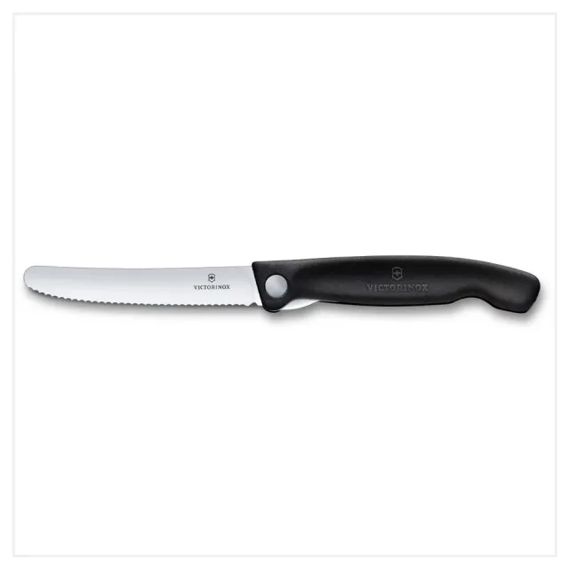 【VICTORINOX 瑞士維氏】Swiss Classic 折疊式蕃茄刀(鋸齒11cm)