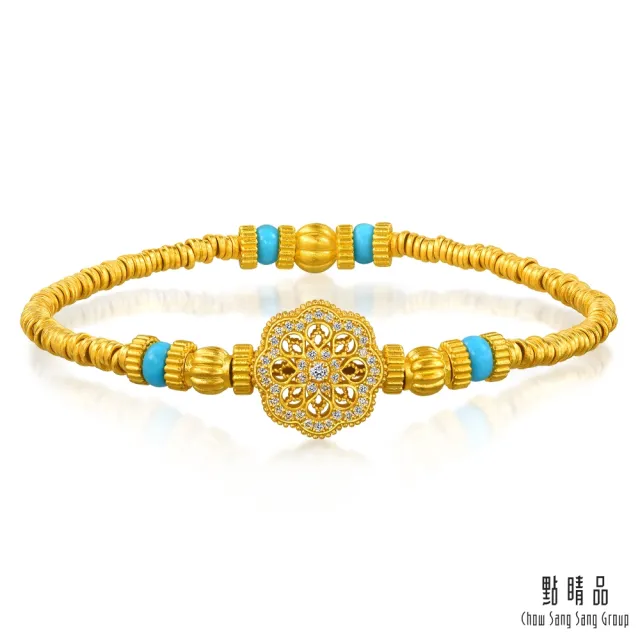 【點睛品】財納圓滿 鑽石黃金手鍊