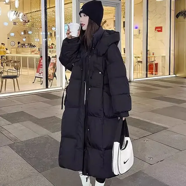 【LANNI 藍尼】★全包式防風長版外套(女外套/大衣/休閒/百搭/通勤/日系)