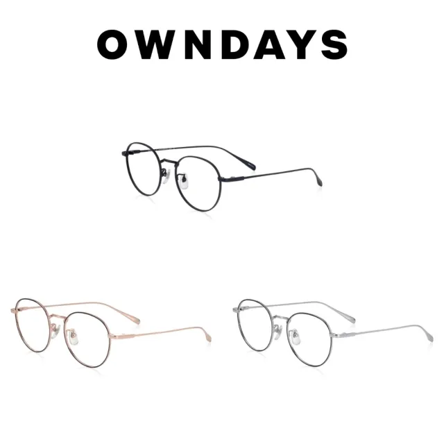 【OWNDAYS】BACK in BLACK系列波士頓框鈦金屬眼鏡(OB1008X-5A)