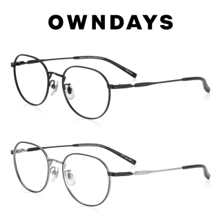 【OWNDAYS】BACK in BLACK系列波士頓框金屬眼鏡(OB1011G-5A)