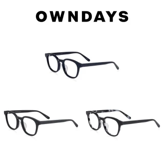 【OWNDAYS】BACK in BLACK系列威靈頓膠框眼鏡(OB2007X-5A)