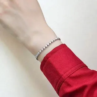 【鉅曜】38女王節 2克拉5分鑽泡泡款鑽石手鏈 (培育鑽石 D-E/VVS-VS)