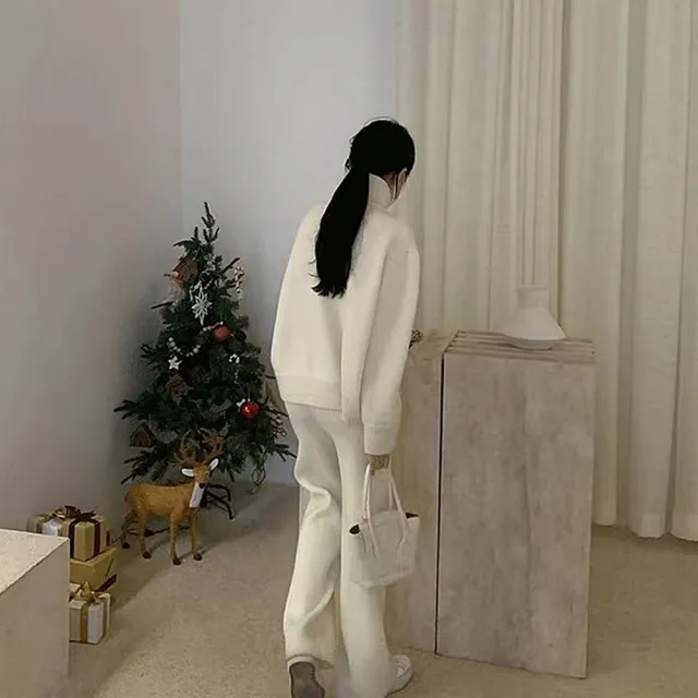 【D.studio】韓版高領毛衣針織上衣(長袖上衣衣服長袖t恤 保暖上衣冬天女裝秋冬女裝發熱衣高領內搭W607)
