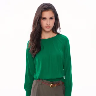 【MOMA】輕薄光澤感羊毛桑蠶絲針織上衣(兩色)