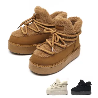 【HIKOREA】韓國空運。QQ鋪毛底防滑保暖俏皮雪地靴-版型偏小(71-3619/三色/現+預)