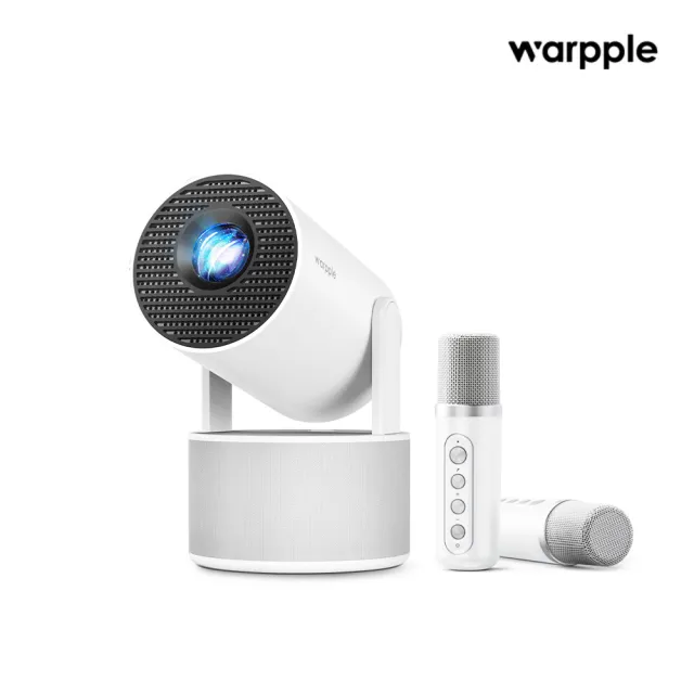 【Warpple】短焦智慧投影機 LA6(支援4K解碼/20W獨立音響/雙麥K歌系統/靈動雲台)