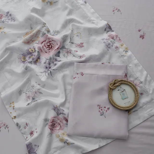 【IN-HOUSE】80支天絲棉薄被套床包組-晨曦花想(特大)