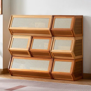 【Quality 聚家】防塵櫃 置物櫃 收納櫃 儲物箱 組合櫃 層櫃（透明/透氣門）(翻門可懸停/穩固堆疊/加深寬度)