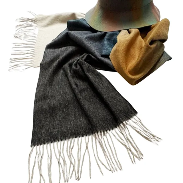 【iTa.a】交換禮物 100%Baby羊毛圍巾/披肩禮盒-漸層對比色5(天然．透氣．溫暖．防臭．環保．柔膚觸感)