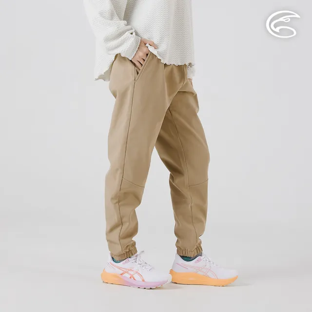 【ADISI】女Softshell透氣修身保暖束口褲 AP2521086 深卡色(刷毛 搖粒絨 防潑水 保暖長褲)