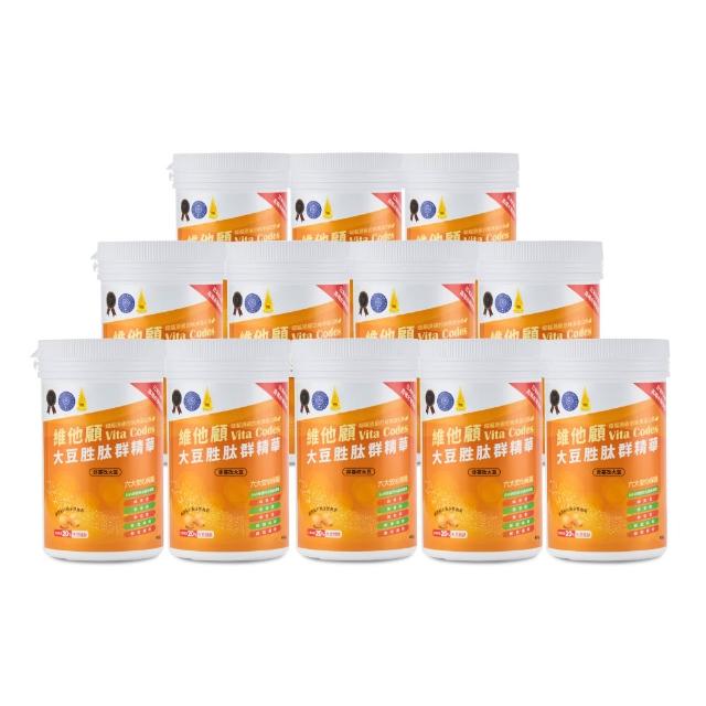 【Vita Codes官方嚴選】維他顧 大豆胜肽群精華450g-陳月卿推薦-台灣公司貨(超值12罐組-內附湯匙)