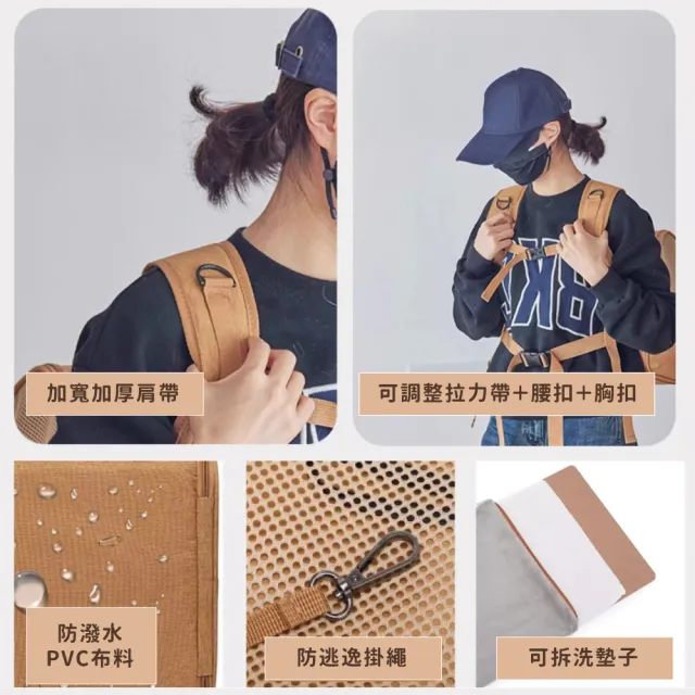 【chachacha】2way可拓展寵物外出包 加大款(雙肩/手提/42x26x40cm)