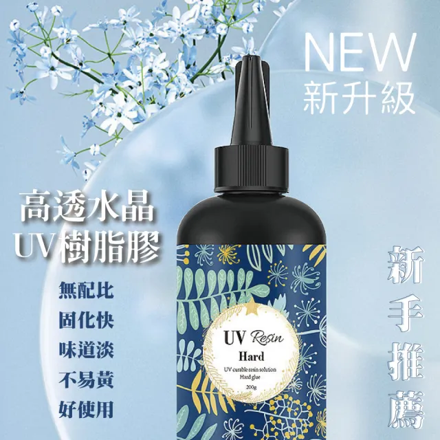 【WARM DAY LIFE】5入組 高透水晶UV膠 50g(固化膠 硬膠 UV膠水 水晶滴膠 紫外線固化)