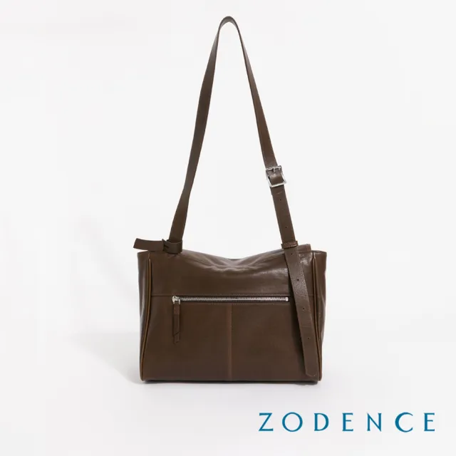 【ZODENCE 佐登司】MYRA植鞣真皮極簡個性長方肩背大包(多色/新品)