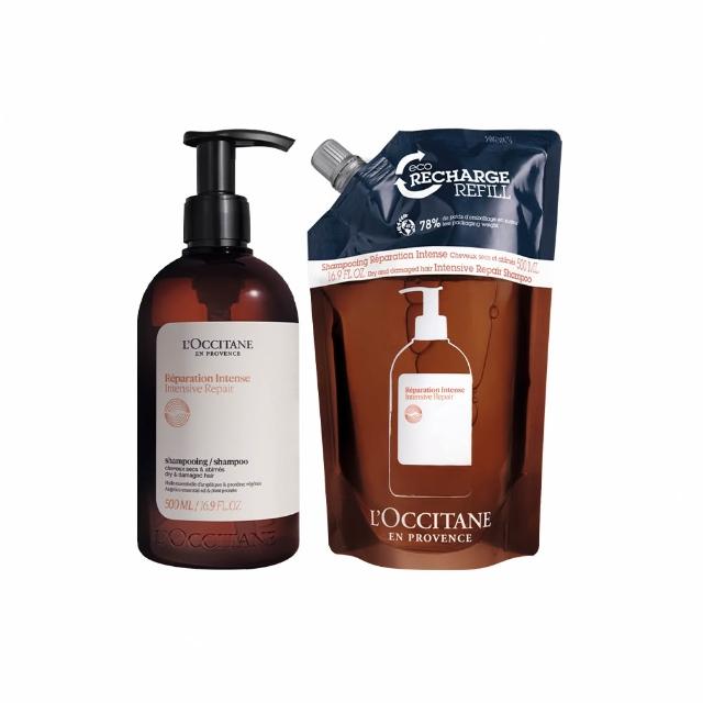 【L’Occitane 歐舒丹】官方直營 草本修護洗髮環保組(草本修護洗髮乳500ml+補充包500ml/★雙11★)