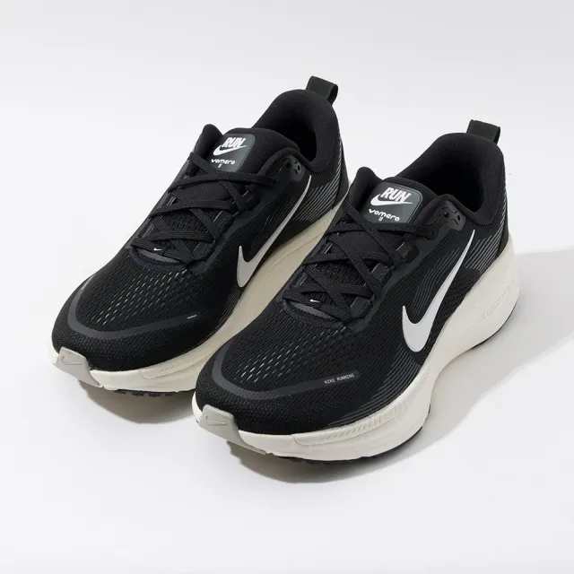 【NIKE 耐吉】Vomero 18 男鞋 米白黑色 運動 厚底 氣墊 緩震 休閒 網布 透氣 慢跑鞋 HM6803-007