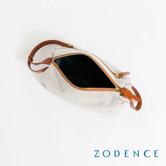 【ZODENCE 佐登司】DION德國帆布簡約斜背小包(貴族白)