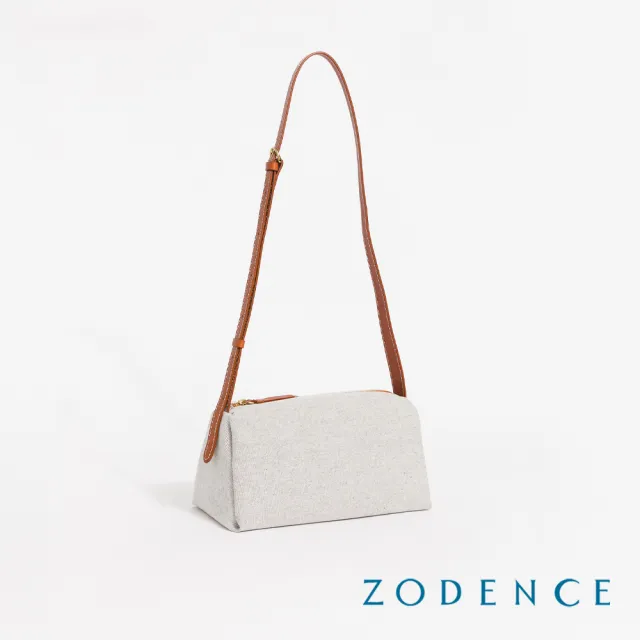 【ZODENCE 佐登司】DION德國帆布簡約斜背小包(貴族白)