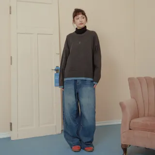 【gozo】gozo皇冠繡花假兩件針織毛衣(兩色)