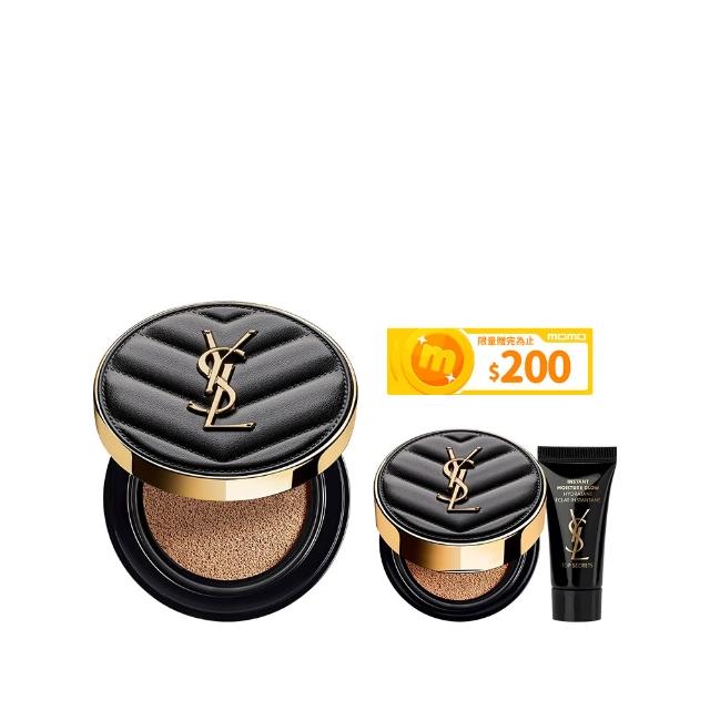 【YSL】官方直營 恆久完美霧光氣墊粉餅 SPF23/PA++12G(皮革氣墊/全新升級/任選1款)