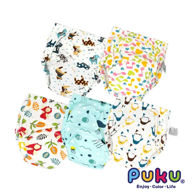 【PUKU 藍色企鵝】棉柔學習尿布褲(多款式)
