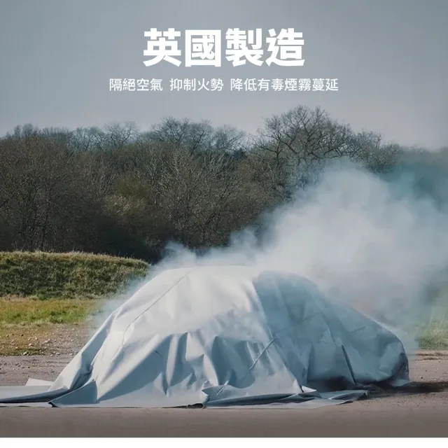 【防災專家】英國製 電動車防火毯(鋰電池火災 滅火防火逃生 滅火毯 防火布 滅火器 車用 滅火墊)