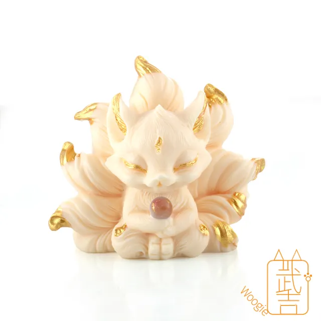 【Woogie武吉珠寶】象牙果九尾小擺件(72x70mm)