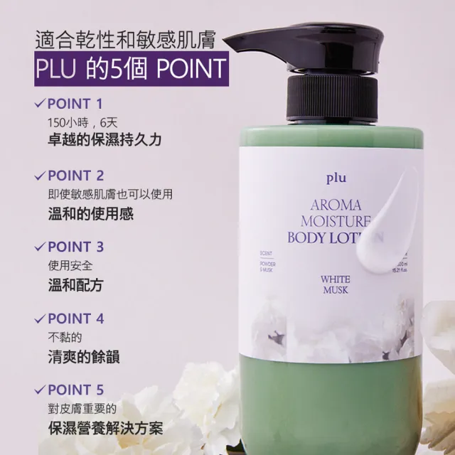 【PLU】香氛保濕身體乳液-白麝香(plu Aroma Moisture Body Lotion White Musk)
