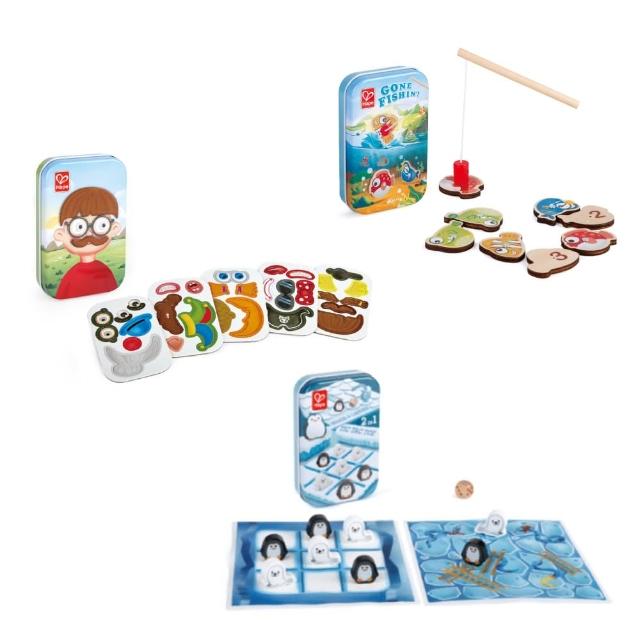 【德國Hape】口袋桌遊-變臉磁貼/釣魚遊戲/冰原遊戲/手指足球(四款選擇-益智成長/桌遊)