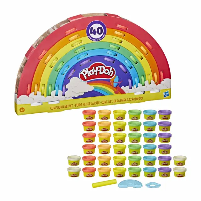 【PLAYDOH 培樂多】MOMO獨家 彩虹黏土40色