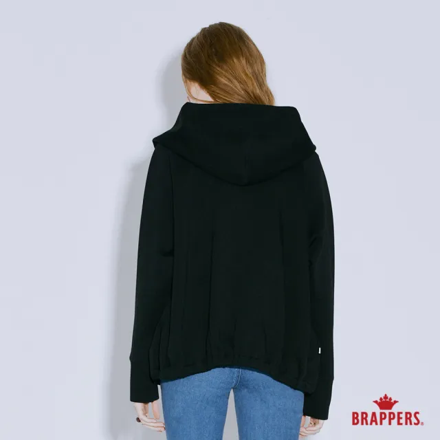 【BRAPPERS】女款 寬版連帽外套(黑)