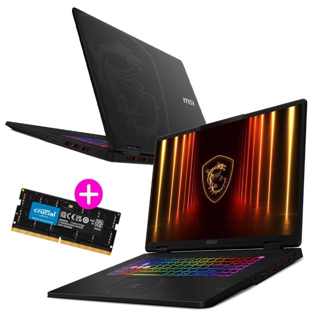 升級32G★【MSI 微星】18吋R9-7945HX RTX5060電競筆電(Crosshair A18 HX/16G/1TB SSD/W11/A7WFKG-024TW)