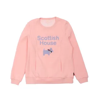 【SCOTTISH HOUSE】刷毛繡花長袖棉T-粉/黃 CIWB1261