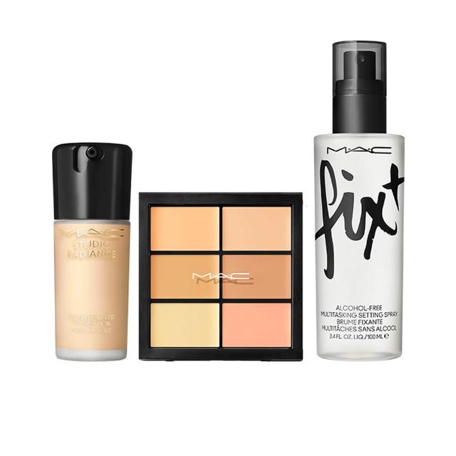 【M.A.C】完美遮瑕聚光底妝組(超持妝奢緞粉底精華+超持妝六色遮瑕盤6g)