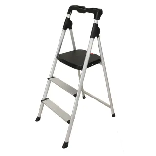【百鈴】鋁製輕便大踏板三階梯(工作梯/工具梯/維修/承重梯/階梯/爬梯/凳子/高階梯/踏板)