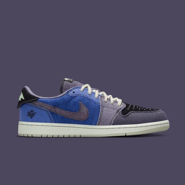【NIKE 耐吉】休閒鞋 Air Jordan 1 Low OG x Zion Williamson 聯名款 巫毒娃娃2.0 黑紫藍 男鞋 IH2309-500