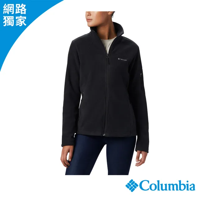 【Columbia 哥倫比亞】女款-刷毛外套-Fast Trek™-黑色(UER60810BK/JF)