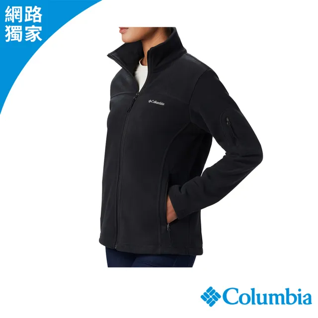 【Columbia 哥倫比亞】女款-刷毛外套-Fast Trek™-黑色(UER60810BK/JF)