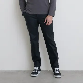 【GIORDANO 佐丹奴】男裝高彈力天絲直筒卡其褲(09 標誌黑)