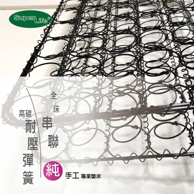 【Super Life】客製120X190cm以內透氣硬式手工彈簧床墊15cm高(客製床墊｜長X寬尺寸依照買家)