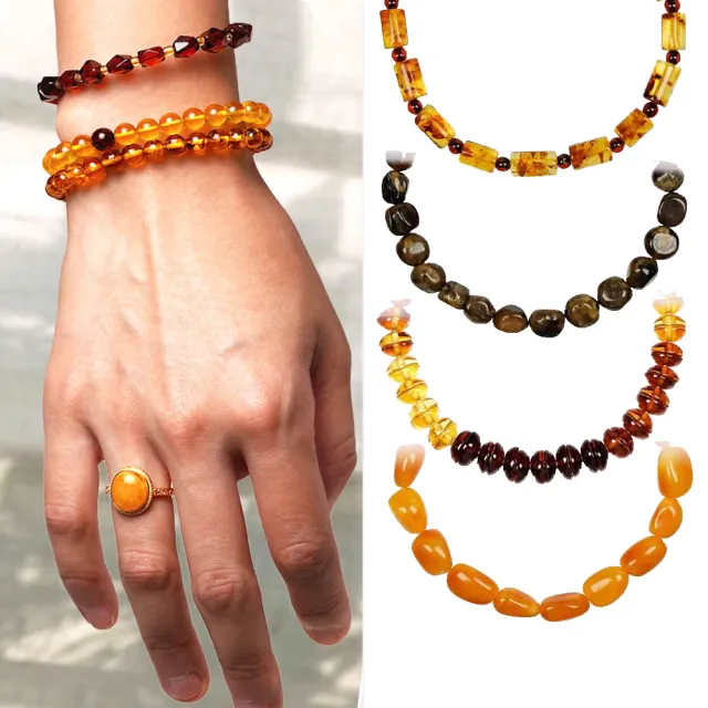 【正佳珠寶】二號賣場 蜜蠟琥珀 高品蜜蠟琥珀手串 戒指 項鍊吊墜 耳釘耳環 蜜蠟琥珀飾品｜多款任選