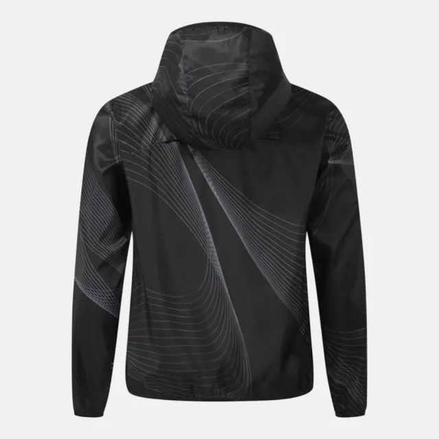 【DESCENTE】外套 男 運動連帽外套 快排 FLIGHT RUNNING JACKET 黑 SQ313RWB77-PBLK