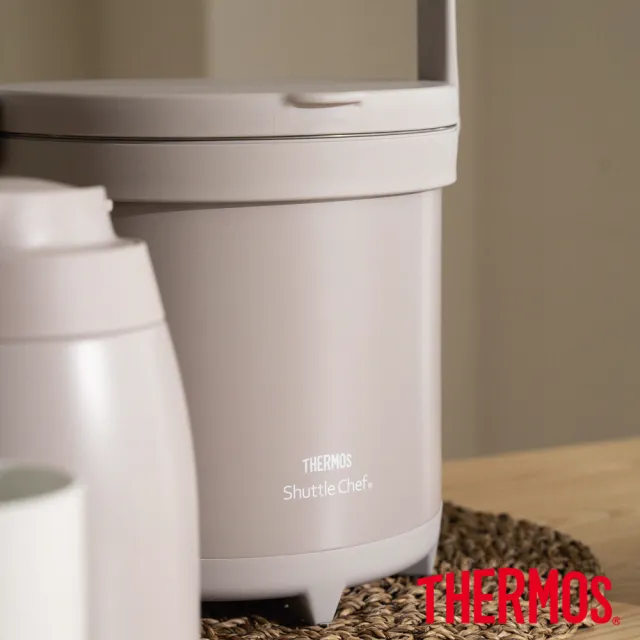 【THERMOS 膳魔師】橡實棕不鏽鋼真空保溫燜燒提鍋4500ml(TCRA-4501-NEBW)