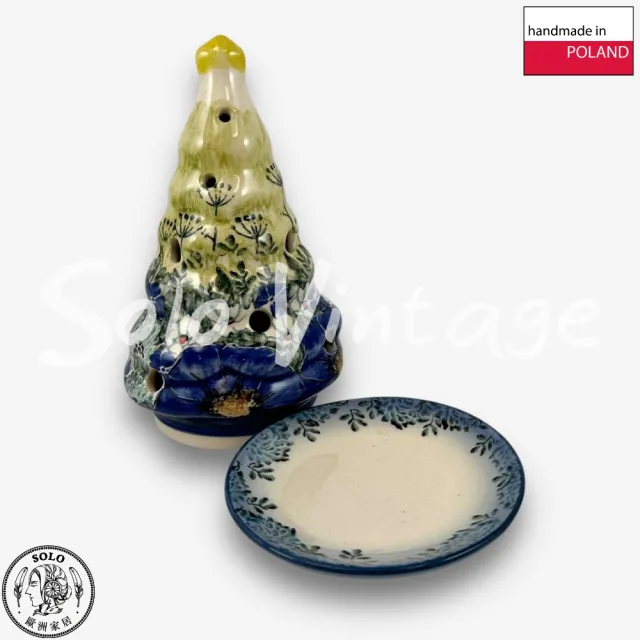 【SOLO 波蘭陶】波蘭製 Cerraf 波蘭陶 14CM 聖誕樹燭台 藍野芳蹤系列 聖誕節必備