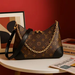【Louis Vuitton 路易威登】Boulogne PM 鏈帶/皮背帶牛角包(多色任選)