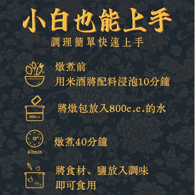 【養元堂】多款食補藥膳包系列120g/包x任選6包-無肉(八款任選/純藥膳包)