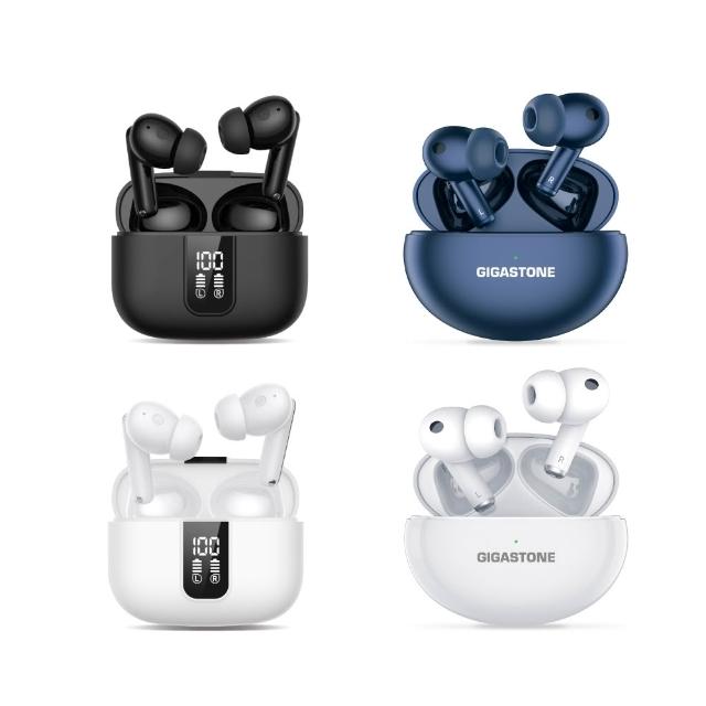 【GIGASTONE 立達】TrueWireless 真無線降噪藍牙耳機TAL1+TAQ1 2入組(主動降噪/ENC/通透模式/藍牙5.3)