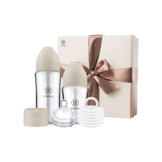【Simba 小獅王辛巴】蘊蜜質金玻璃寬口奶瓶新生入門禮盒(彌月禮盒/新生兒適用)