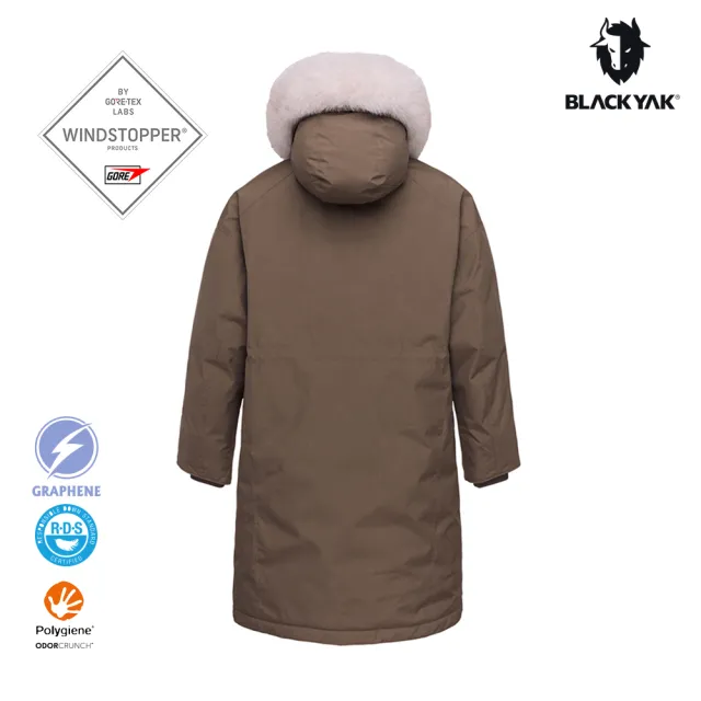【BLACKYAK】女 HIMA WSP長版羽絨外套[兩色]BYEB2WJ901(WINDSTOPPER 防風 保暖 石墨烯 IU)